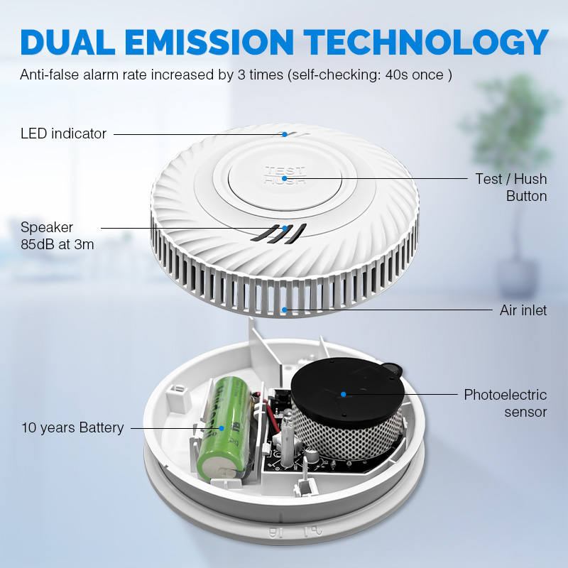 Smoke Detector Interconnected - Умный беспроводной Wi-Fi детектор дыма для