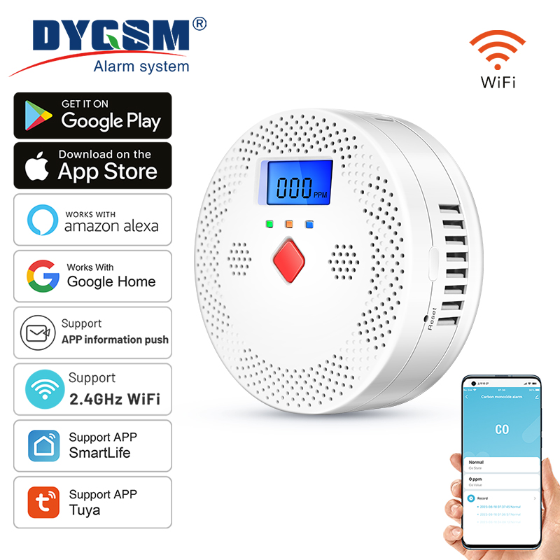 Co Detector Plug - Tuya WiFi умный детектор угарного газа
