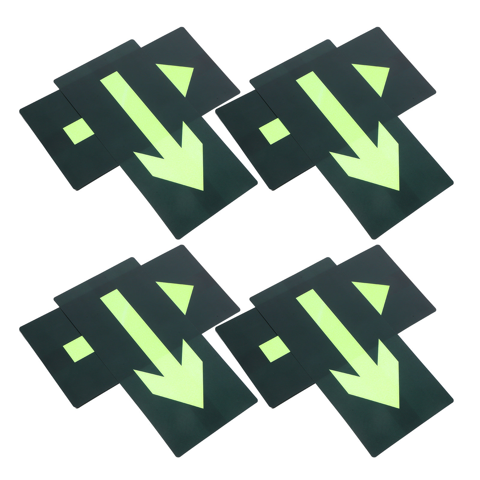 Emergency Exit Sign - 8 шт. светящиеся в темноте водонепроницаемые