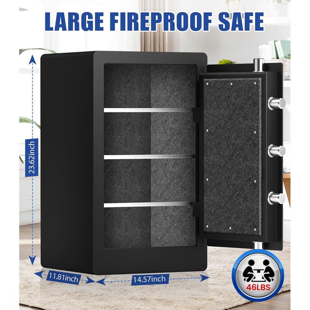 Большой биометрический сейф с  – обзор и цена Fire Safe Document