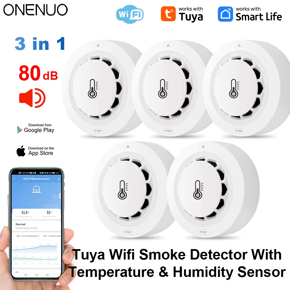 Tuya Wi-Fi BT Двое подключение – обзор и цена Smoke Detector Interconnected