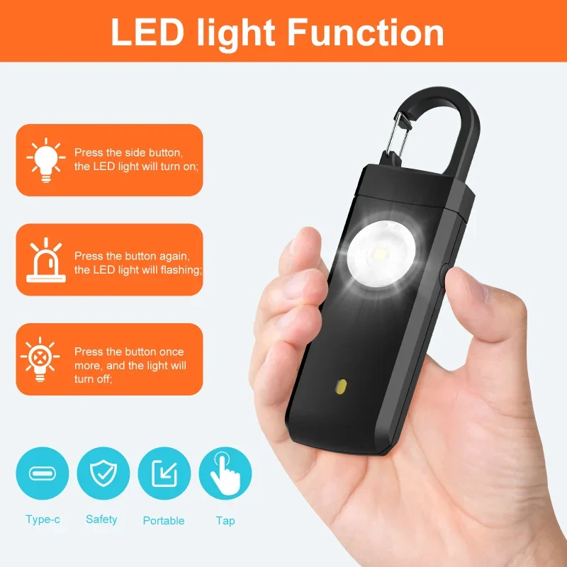 Светодиодный фонарик для самоо – обзор и цена Personal Alarm Keychain